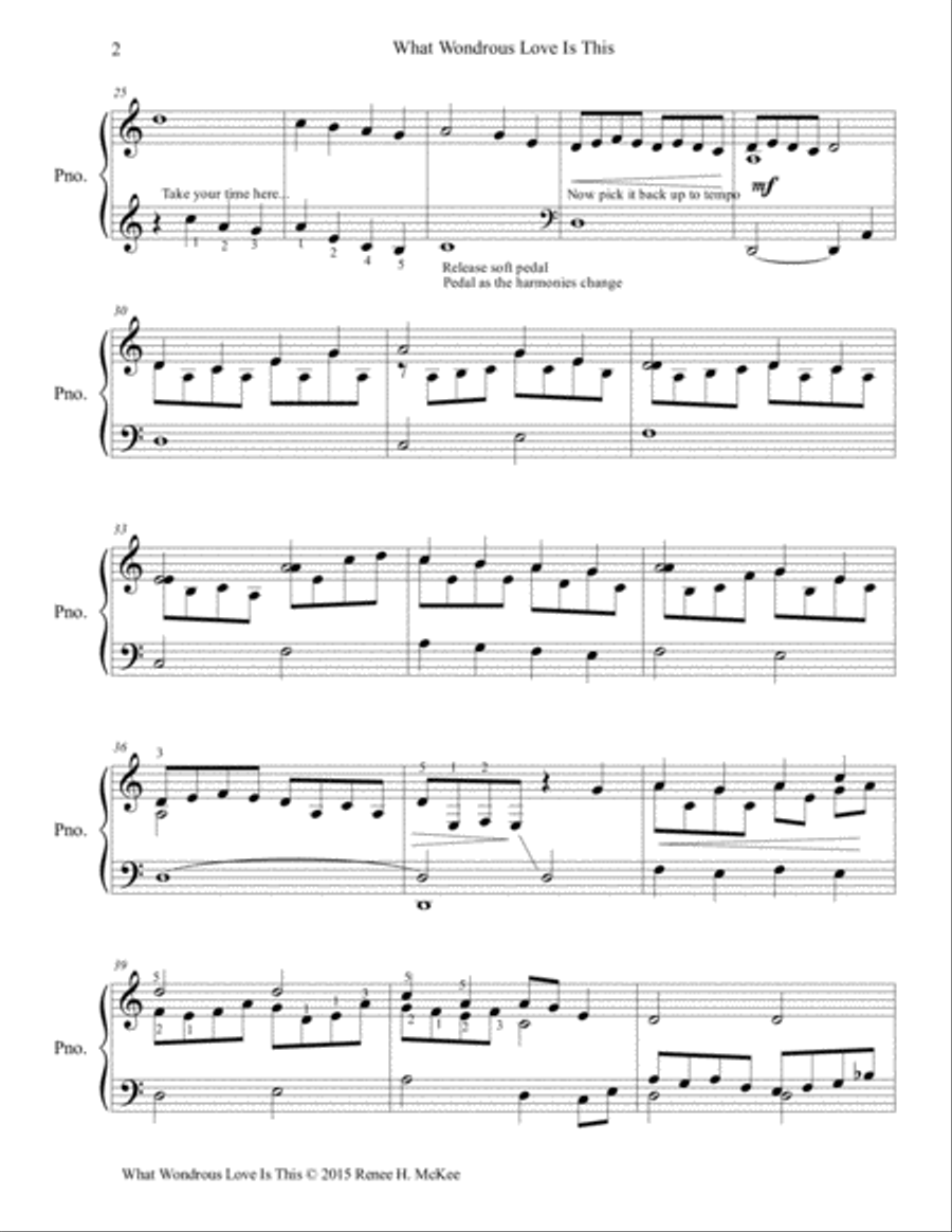What Wondrous Love Is This Piano Solo scores gallery preview page 2