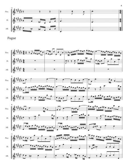 Prelude and Fugue 3 for Mixed Flute Trio image number null