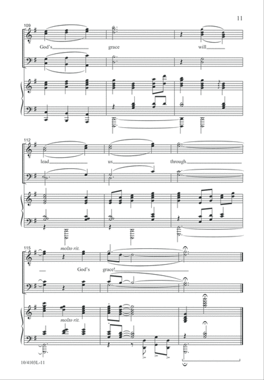 His Grace Will Lead Us Through TTBB scores gallery preview page 11