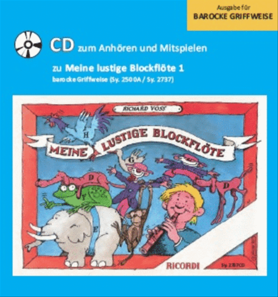Meine lustige Blockflöte Band 1 - CD (barocke G.) Soprano Recorder scores gallery preview page 1