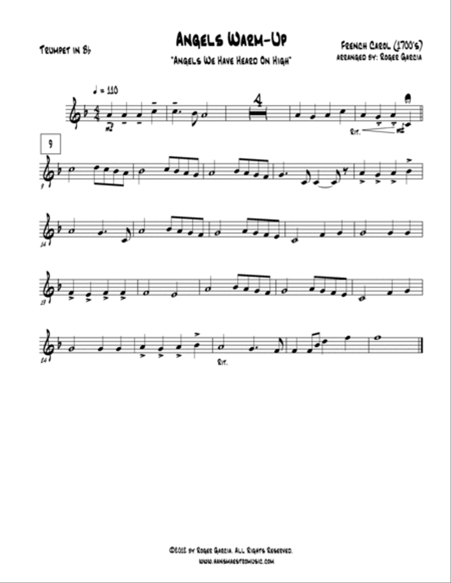 Angels [We Have Heard On High] Warm-Up Small Ensemble scores gallery preview page 2