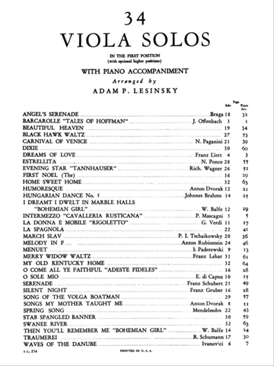 34 Viola Solos Piano Accompaniment scores gallery preview page 2