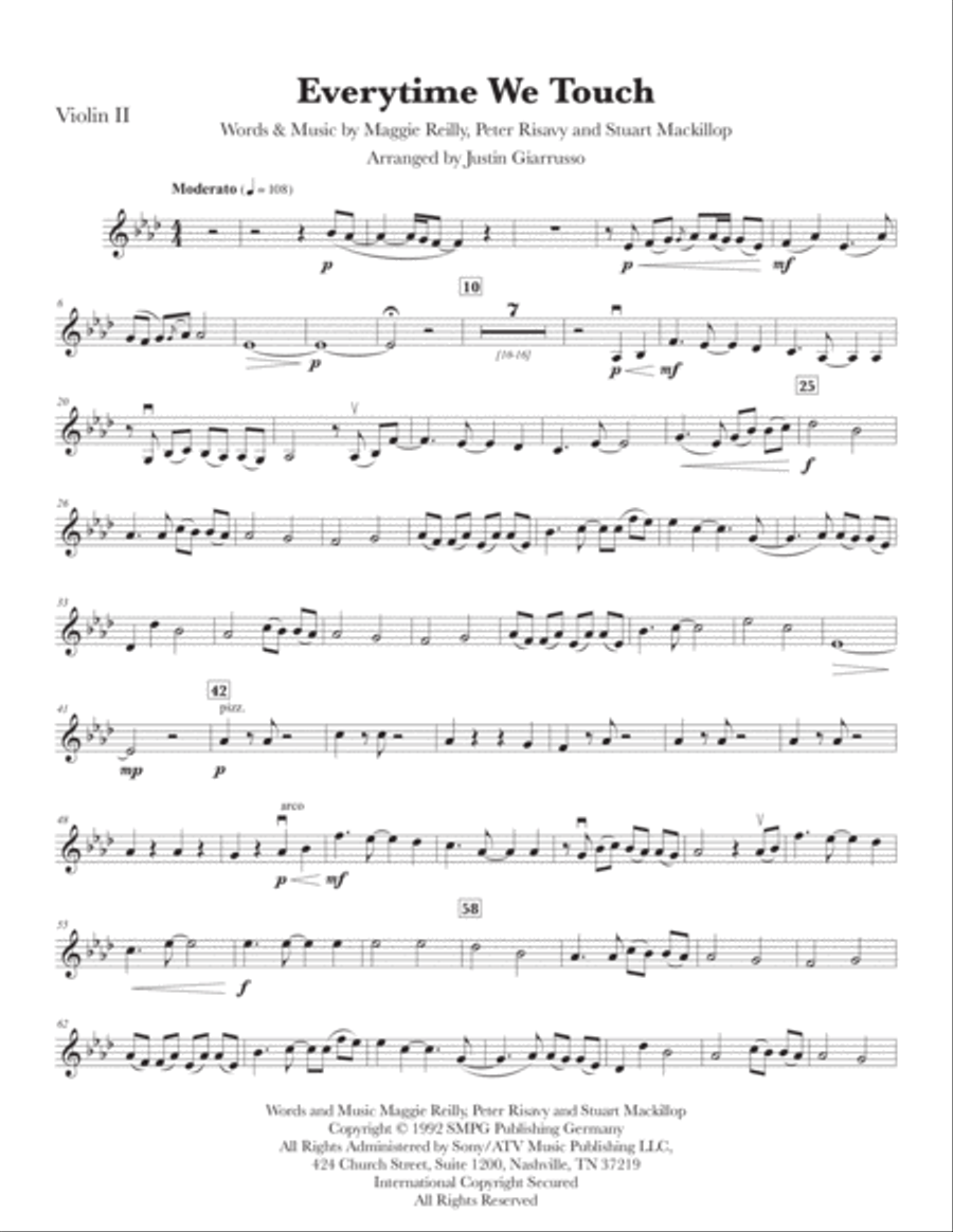Everytime We Touch String Quartet scores gallery preview page 3