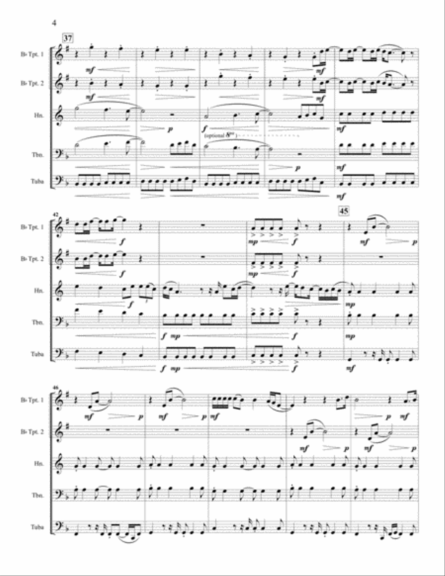 Talking To The Moon Brass Ensemble scores gallery preview page 4