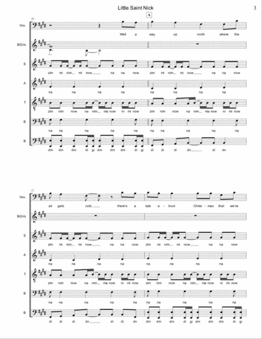 Little Saint Nick Little Saint Nick Divisi scores gallery preview page 3