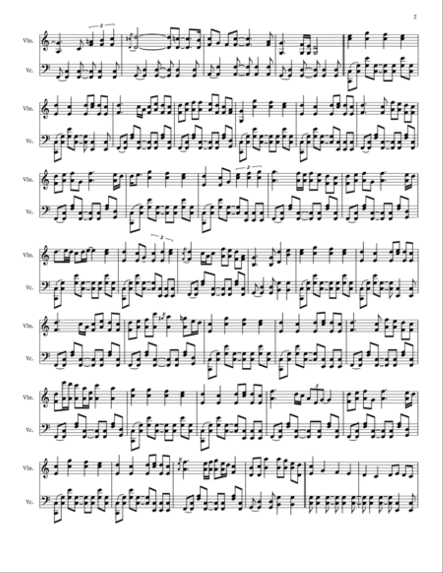 A Year Ago A Year Ago String Duet scores gallery preview page 2