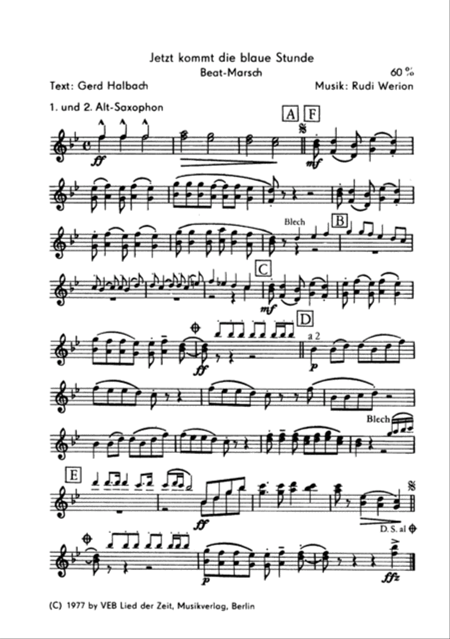 Jetzt kommt die blaue Stunde Clarinet scores gallery preview page 4
