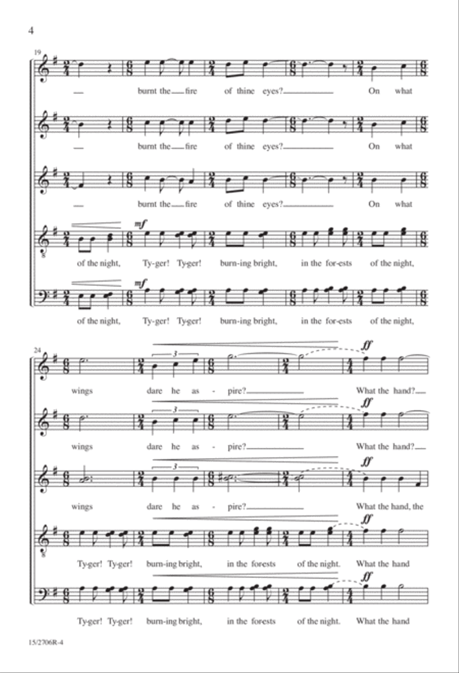 The Tyger Divisi scores gallery preview page 5
