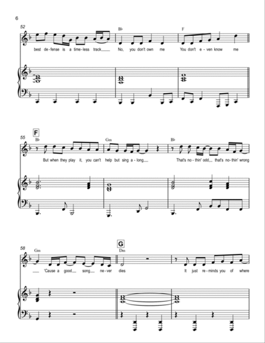 A Good Song Never Dies Voice scores gallery preview page 6
