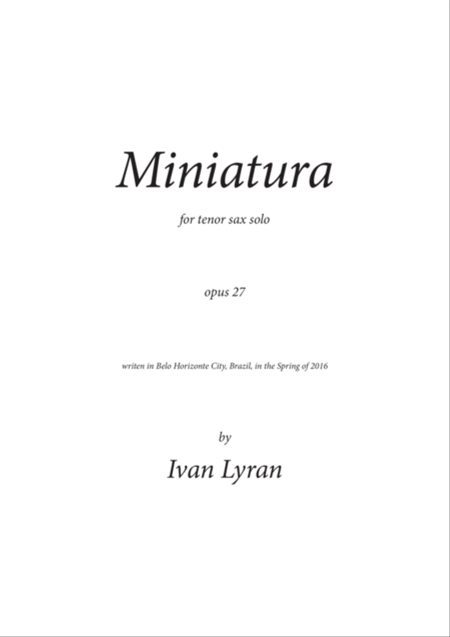 Miniatura para Sax Tenor Opus 27 Tenor Saxophone scores gallery preview page 2