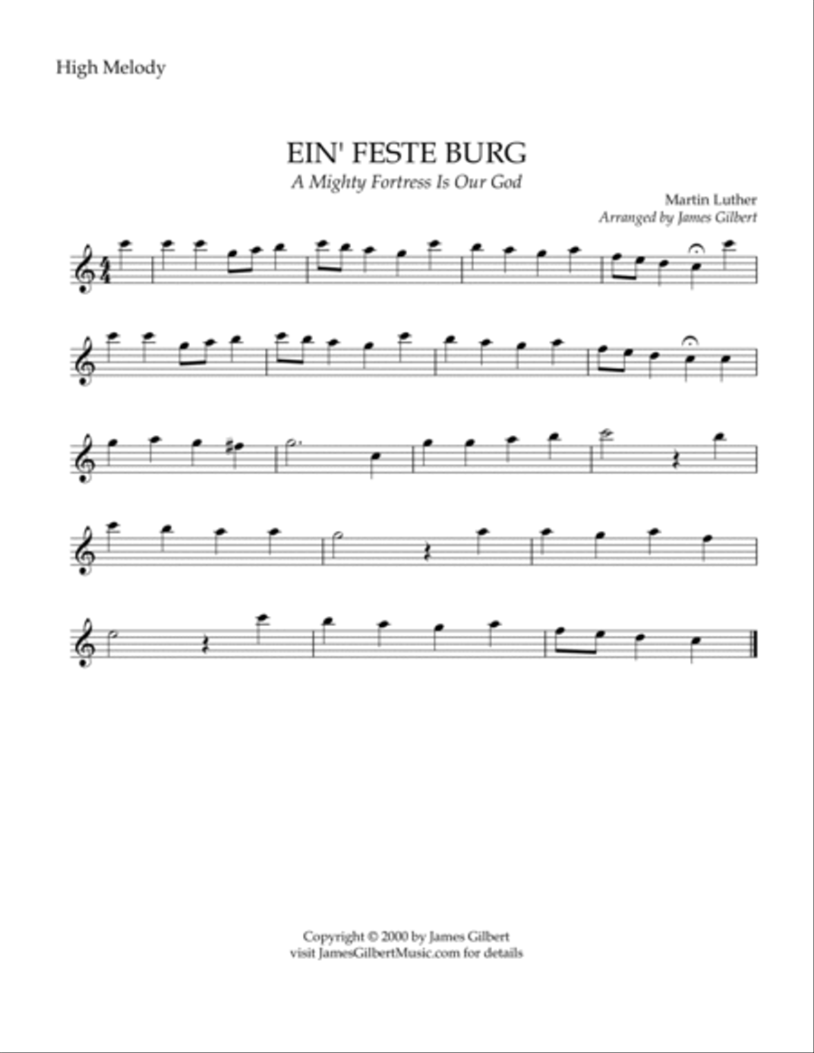 EIN FESTE BURG (A Mighty Fortress Is Our God) Small Ensemble scores gallery preview page 5