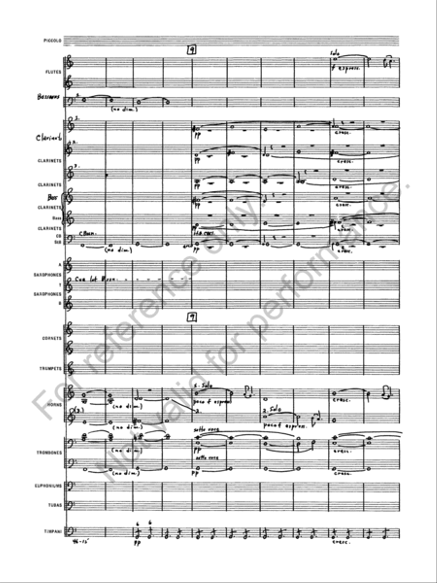 Symphony No. 1 Concert Band scores gallery preview page 17
