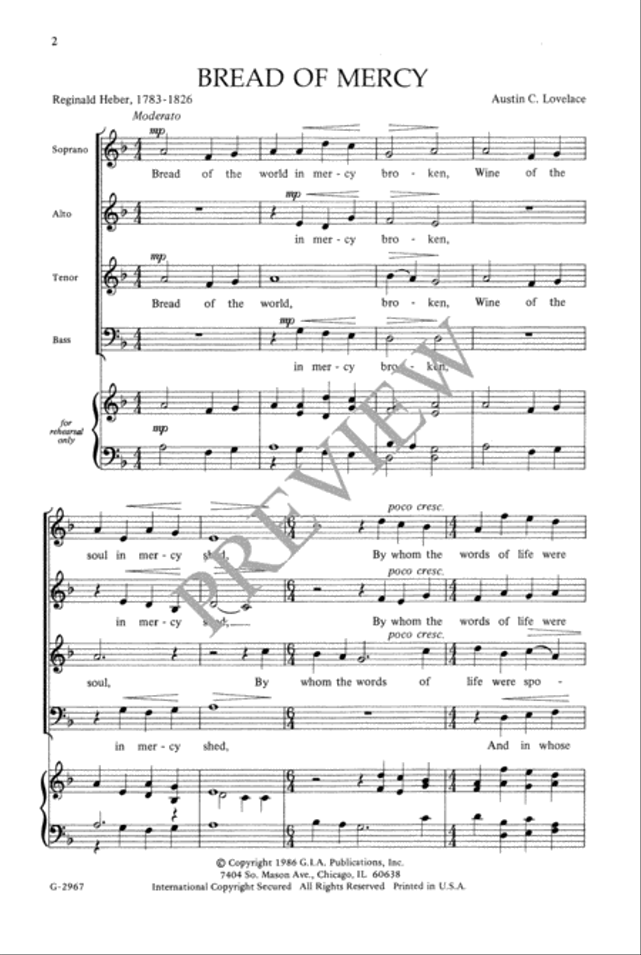 Bread of Mercy Bread of Mercy 4-Part scores gallery preview page 3