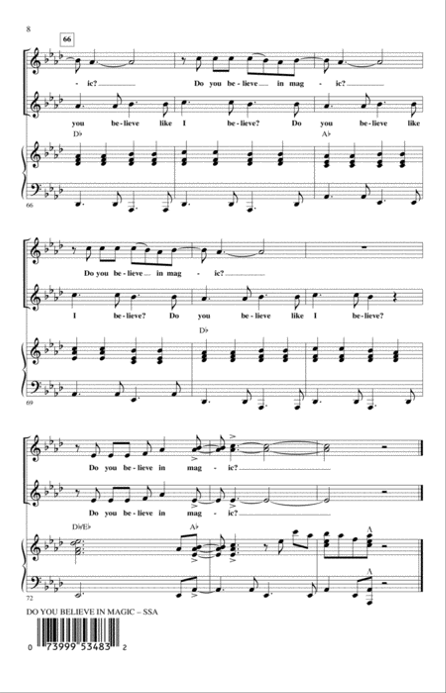 Do You Believe In Magic (arr. Mac Huff) SSA scores gallery preview page 7