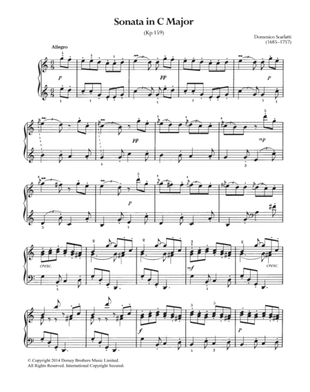 Sonata In C Major, K.159
