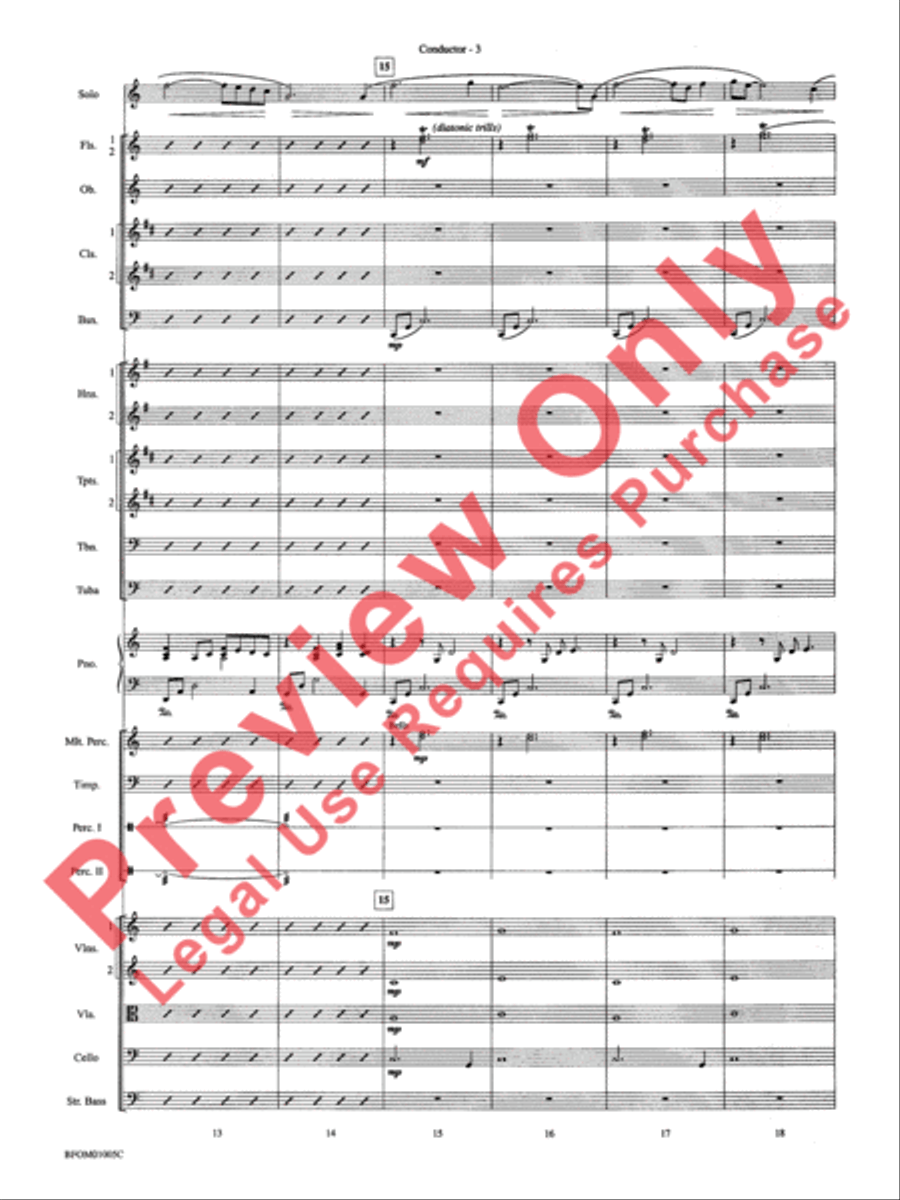 In a Gentle Rain (Movement II from the Willson Suite) Full Orchestra scores gallery preview page 6