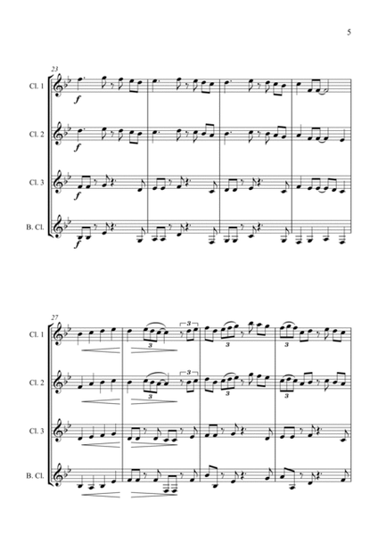 Jazz Carols Collection #1 - Clarinet Quartet (Angels We Have Heard, Hark, First Noel) image number null