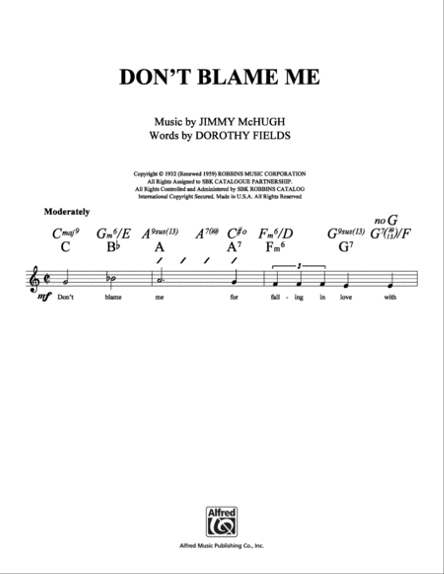 Don't Blame Me School and Community scores gallery preview page 1