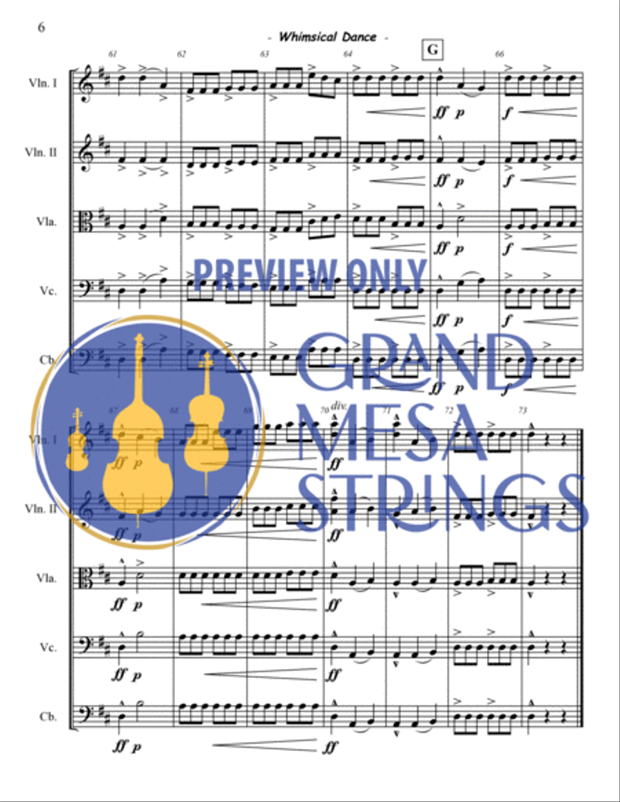 Whimsical Dance String Orchestra scores gallery preview page 7