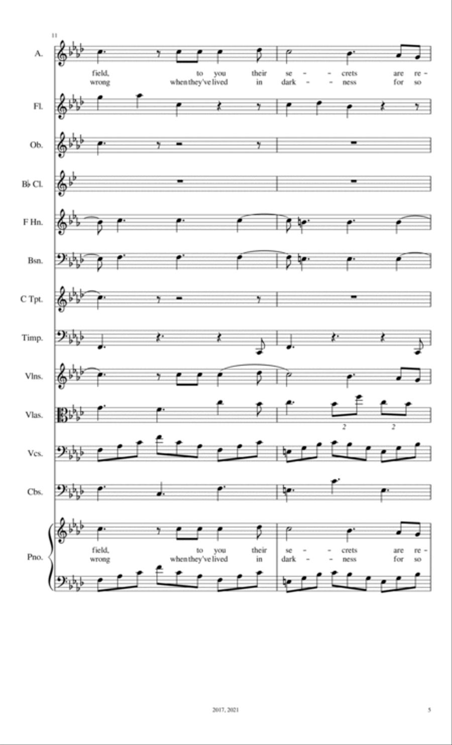 Little Girl - Orchestral Version Full Orchestra scores gallery preview page 6