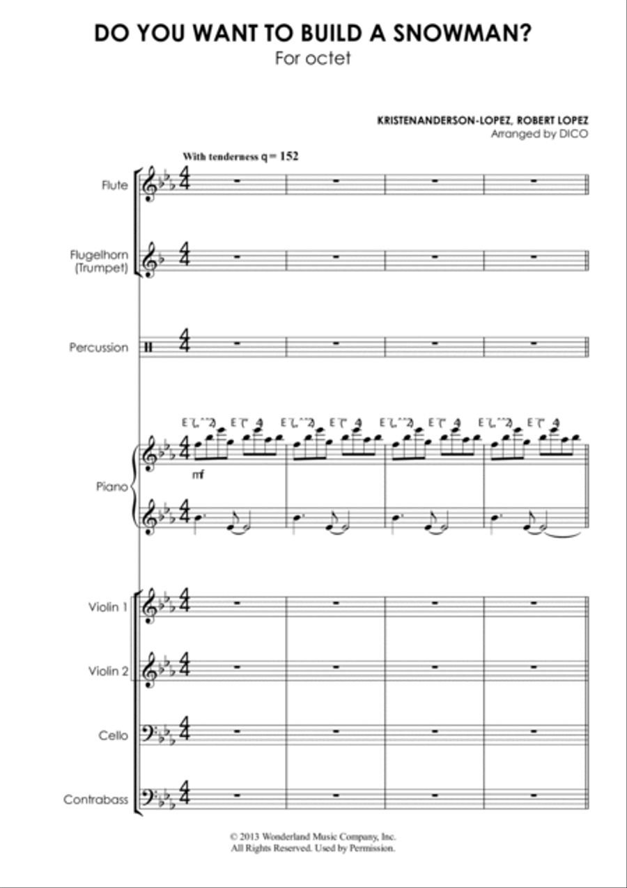 Do You Want To Build A Snowman? Flute scores gallery preview page 4