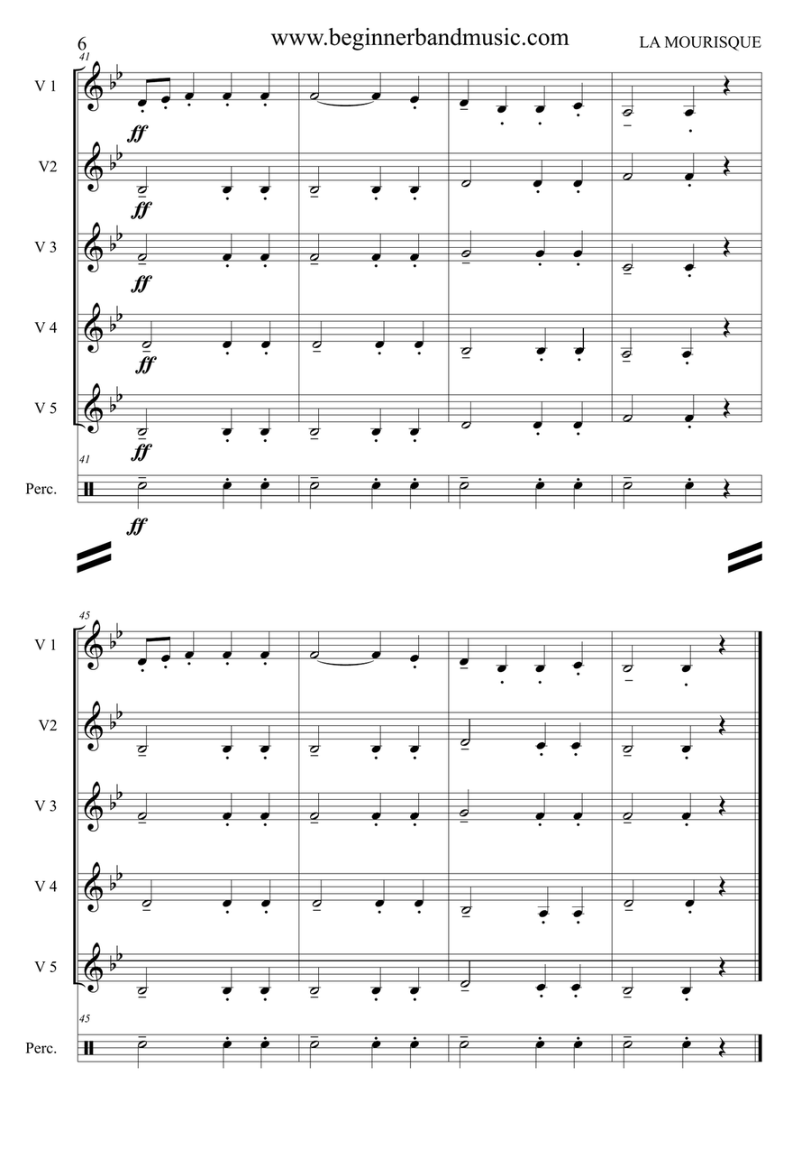 La Mourisque Concert Band scores gallery preview page 6