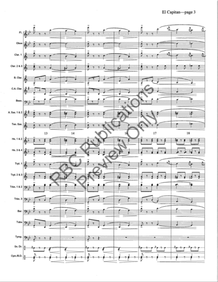 El Capitan Concert Band scores gallery preview page 6