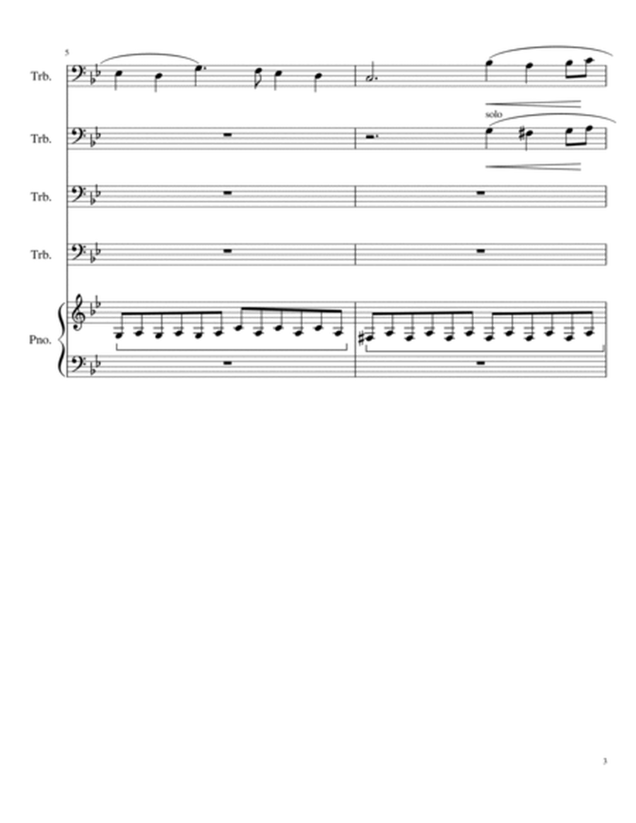 Elegy for Trombone Quartet and Piano image number null
