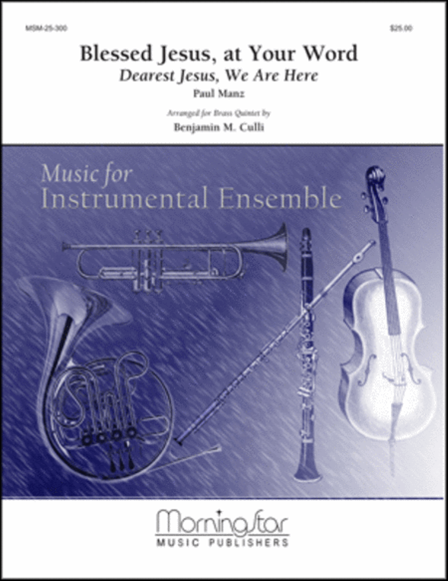 Blessed Jesus, at Your Word Dearest Jesus, We Are Here Brass Quintet scores gallery preview page 1
