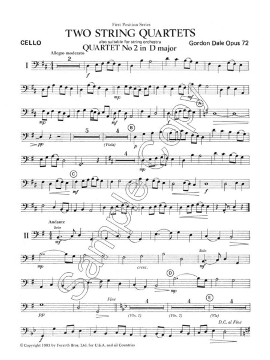 String Quartet No.2 String Quartet scores gallery preview page 5