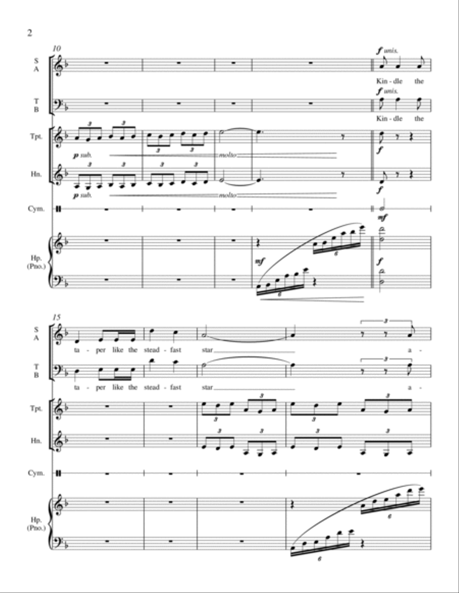 Kindle the Taper Choir scores gallery preview page 2