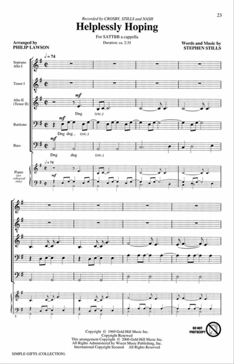 Simple Gifts Divisi scores gallery preview page 4