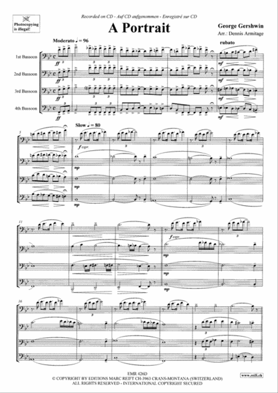 A Portrait Bassoon Quartet scores gallery preview page 3