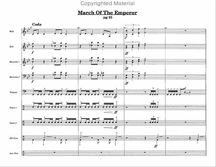 March of the Emperor March of the Emperor Percussion Ensemble scores gallery preview page 4