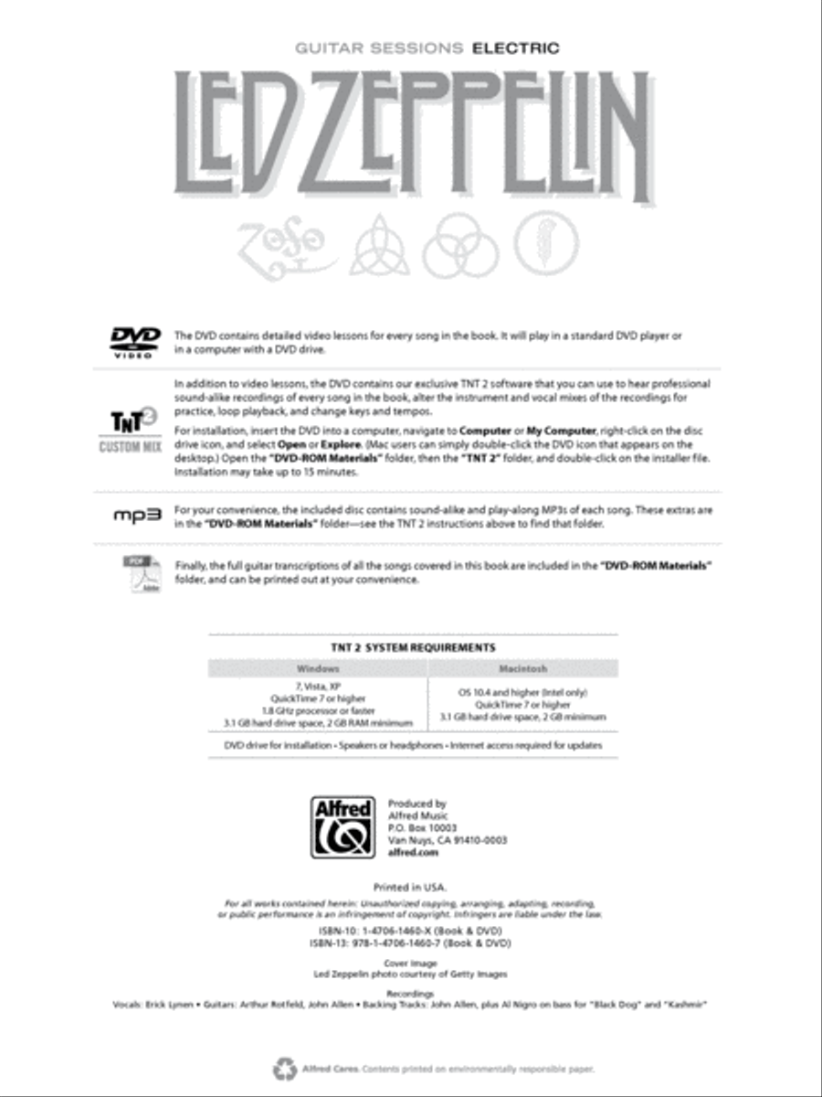 Led Zeppelin -- Electric Sessions Guitar Tablature scores gallery preview page 2