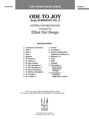 Book cover for Ode to Joy: Score