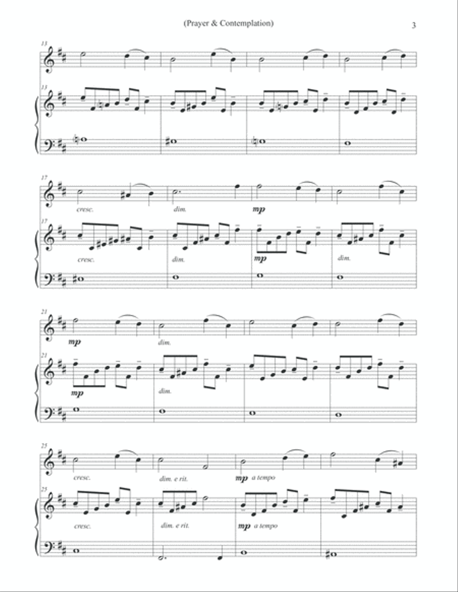 Prayer & Contemplation (Sacred Violin) Violin Solo scores gallery preview page 3