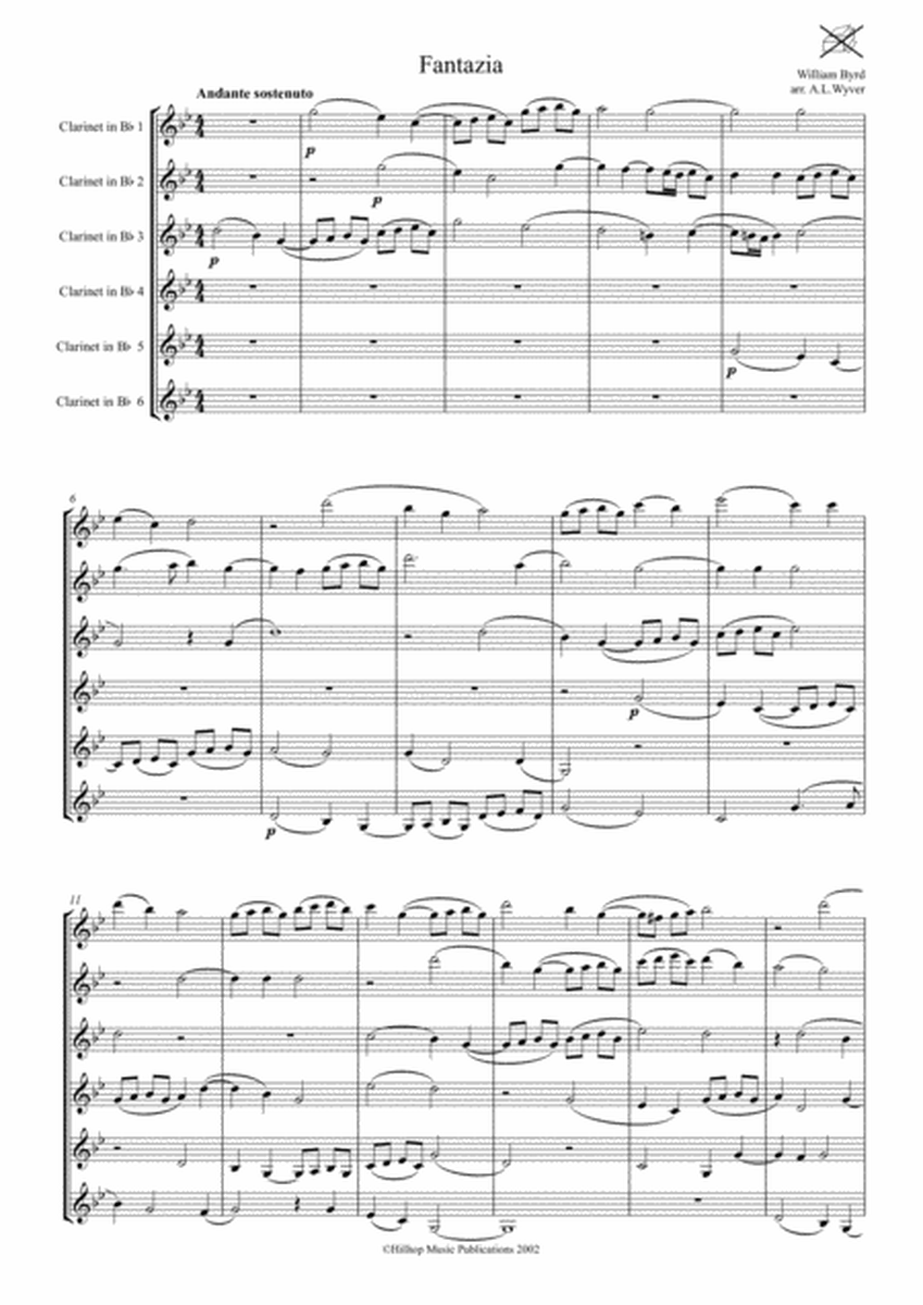 Fantazia arr. six equal clarinets image number null