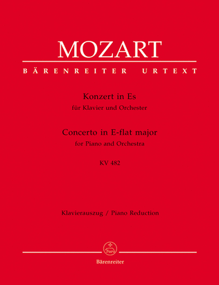 Book cover for Concerto for Piano and Orchestra, No. 22 E flat major, KV 482