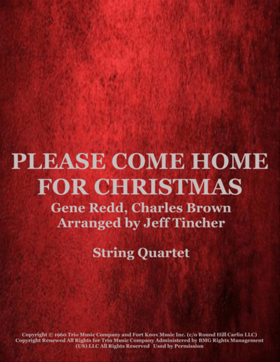 Please Come Home For Christmas String Quartet scores gallery preview page 1