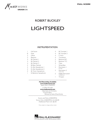 Book cover for Lightspeed - Full Score