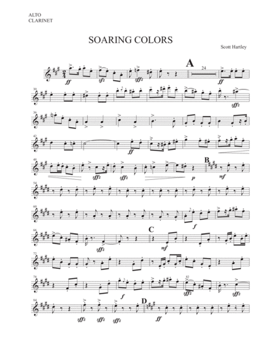pdf parts to go with the score of Soaring Colors