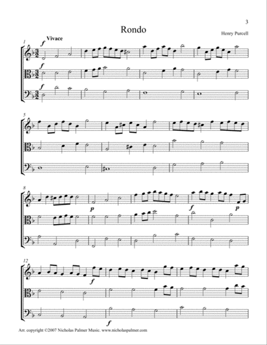 Baroque Wedding collection for String trio - volume 1 String Trio scores gallery preview page 3