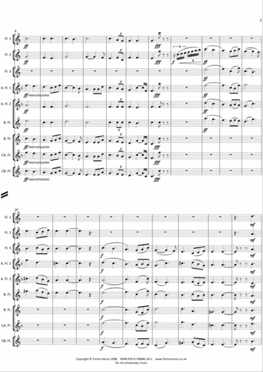 Serenade Flute Choir scores gallery preview page 3