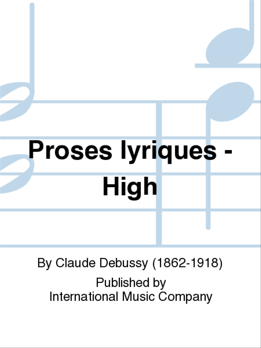 Proses Lyriques (F. & E.) - High High Voice scores gallery preview page 1