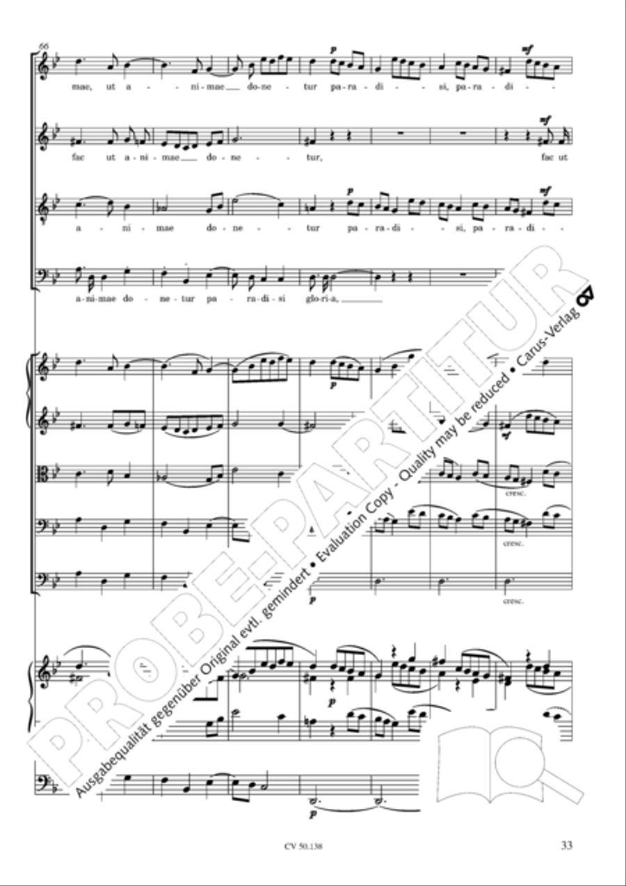 Stabat Mater in G minor 4-Part scores gallery preview page 34