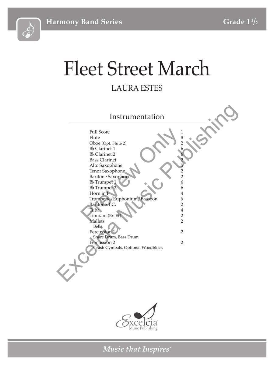 Fleet Street March Fleet Street March Concert Band scores gallery preview page 2