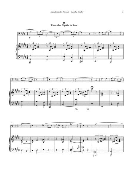 Goethe Lieder for Euphonium solo and Piano