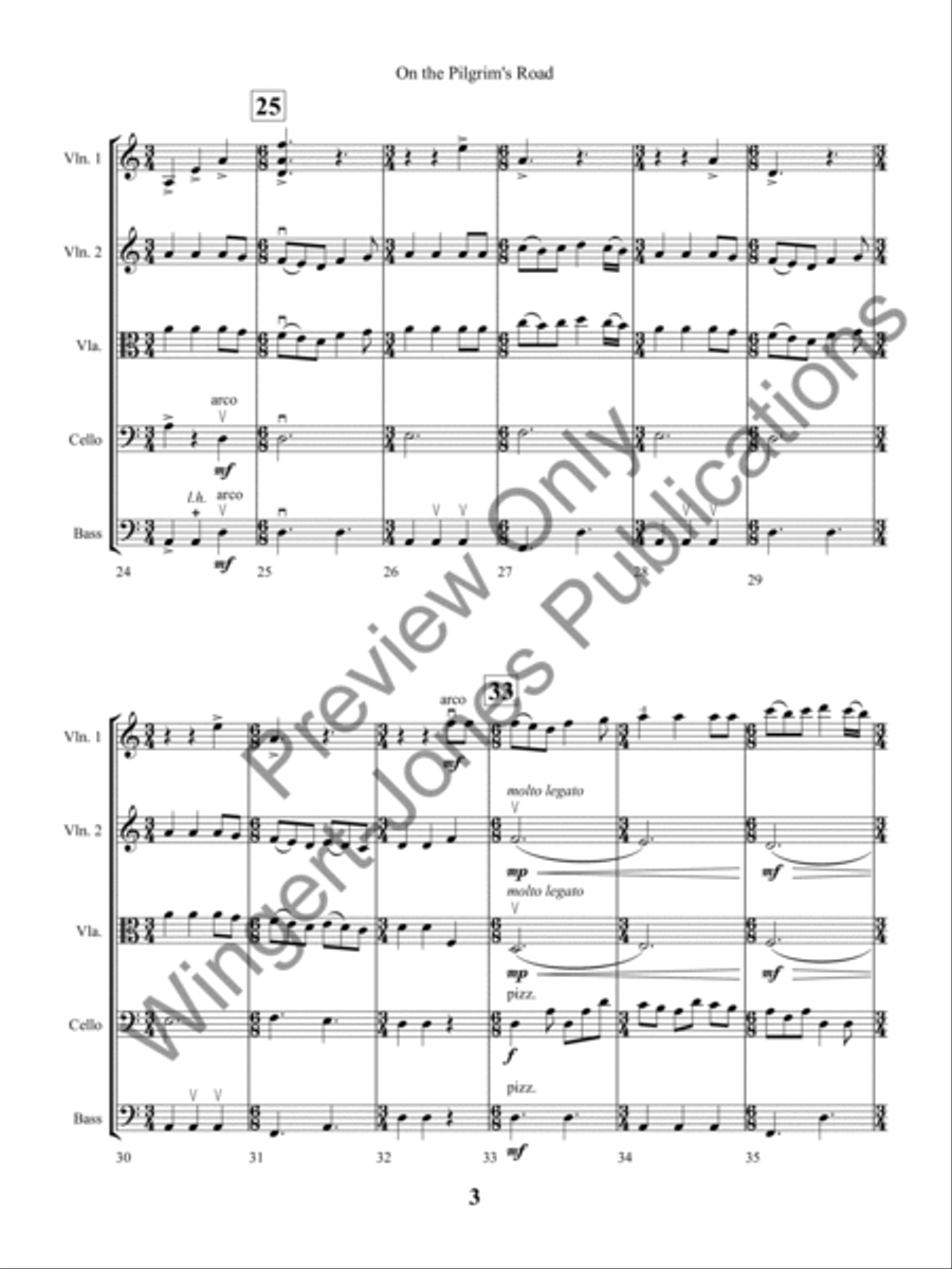On the Pilgrim's Road String Orchestra scores gallery preview page 6
