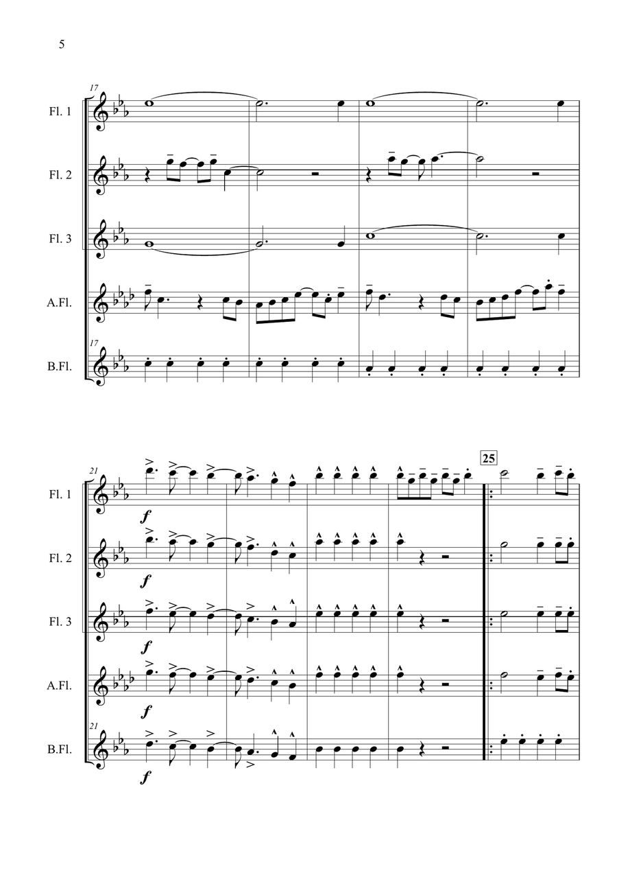 Y.M.C.A. Flute Quartet scores gallery preview page 4